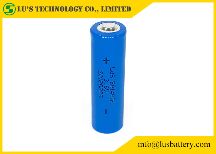 ER14505 크기 AA 3.6 V 2.4Ah 리튬 티오닐 클로라이드 건전지 3.6v 2400mah 처분할 수 있는 건전지는 AA를 치수를 잽니다