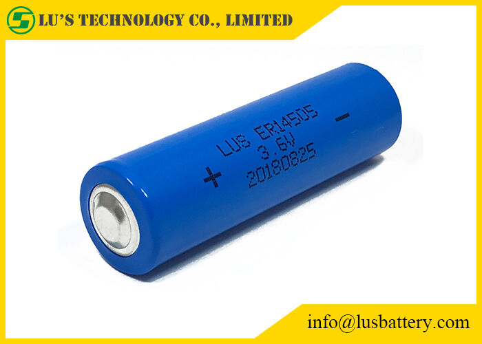 ER14505 크기 AA 3.6 V 2.4Ah 리튬 티오닐 클로라이드 건전지 3.6v 2400mah 처분할 수 있는 건전지는 AA를 치수를 잽니다