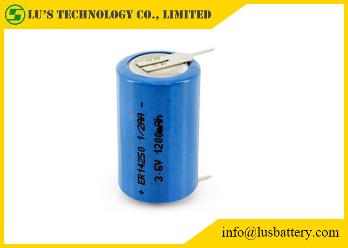 다기능 1/2 AA ER14250M 버릴 수 있는 리튬 배터리 3.6V 0.75ah 750 mah 3.6v 1차 전지