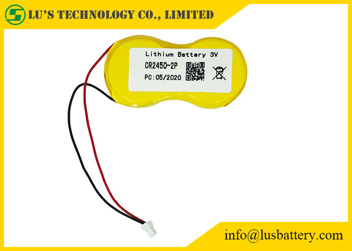와이어 JST 연결기와 CR2450-2P 버튼 리튬 코인 전지 1200 mah 3.0v