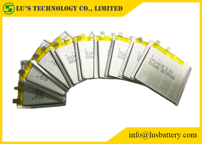 경보망을 위한 550mah 매우 호리호리한 건전지 CP224035 3.0V 얇은 리튬 전지