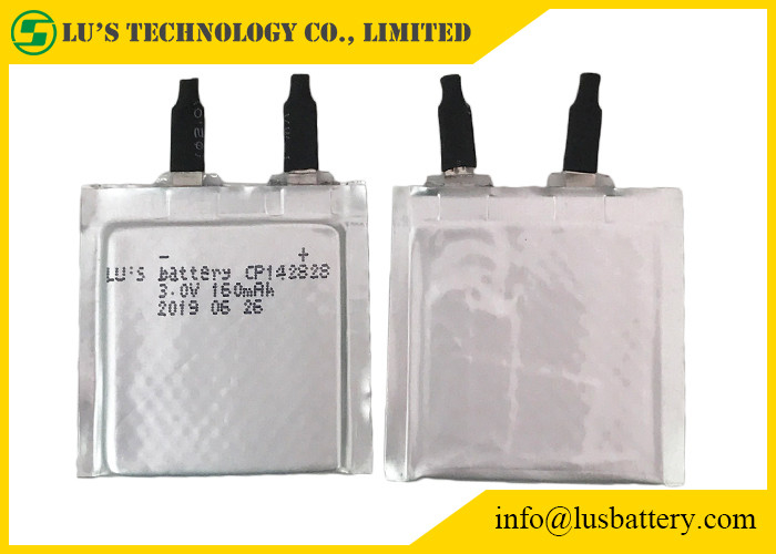 감지기 장비를 위한 재충전용 연약한 Limno2 건전지 3.0v 160mah CP142828 없음