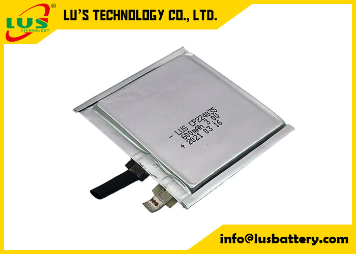 호출 위치 탐사 장치를 위한 리튬 망간 소프트 팩 배터리 3.0V 600 mah CP224035