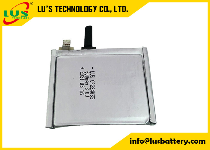 호출 위치 탐사 장치를 위한 리튬 망간 소프트 팩 배터리 3.0V 600 mah CP224035