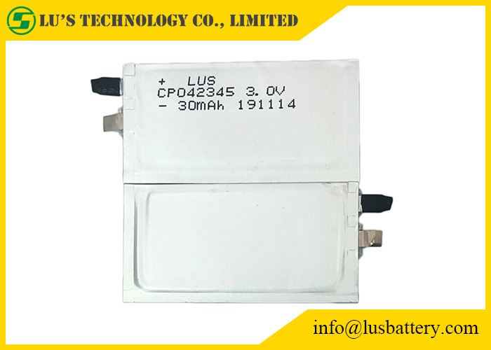 신용 카드를 위한 3V 30mAh 중요한 리툼 배터리 RFID 극단적 가는 CP042345 UL1642