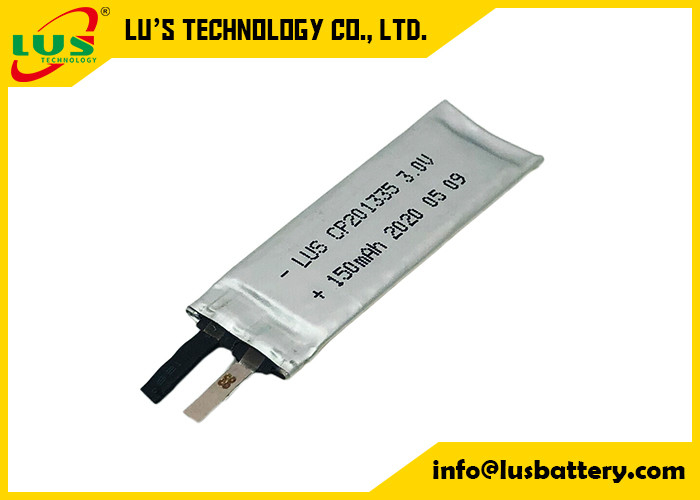 태그를 위한 맞춘 단말기 3.0V 150mAh LiMnO2 탄력적 리튬 배터리 CP201335