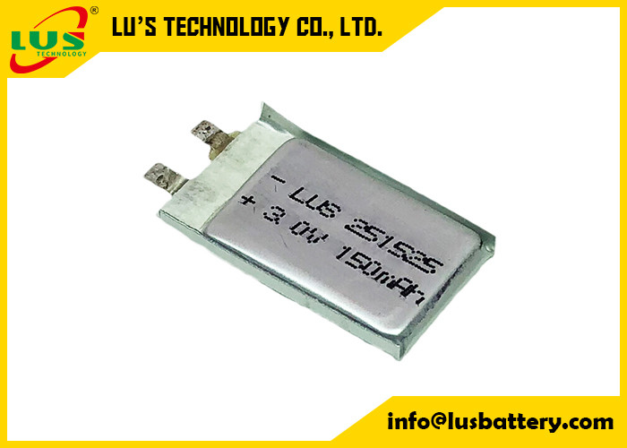 디지털 카메라 CP251525를 위한 3v 150 mah 초협 Li MnO2 전지 리튬 이온 전지