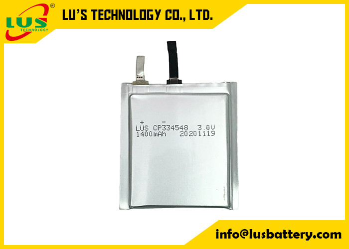 3.0 IOT 수용액을 위한 볼트 1400 mah 리포 초박형 전지 박막 이차 전지